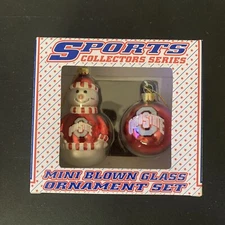 Topperscot NCAA Ohio State Buckeyes Blown Glass Ornaments Sports Collector