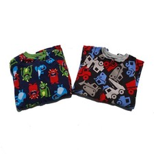 Boys Carters Pajamas Sie 4T Monsters Trucks Footed Fleece Pjs Set
