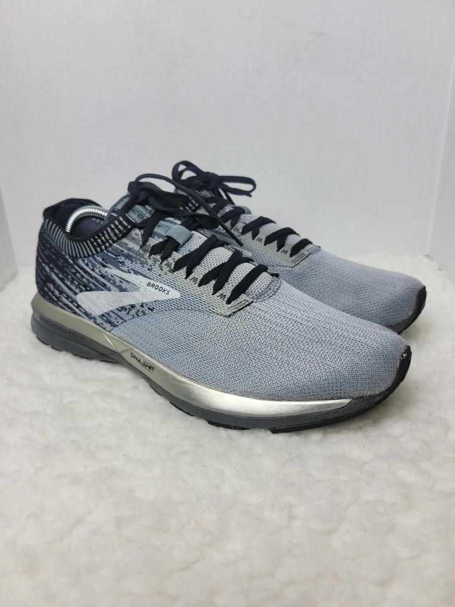 Brooks Ricochet Mens Sneaker Size 11 Gray Black Lace Up Running