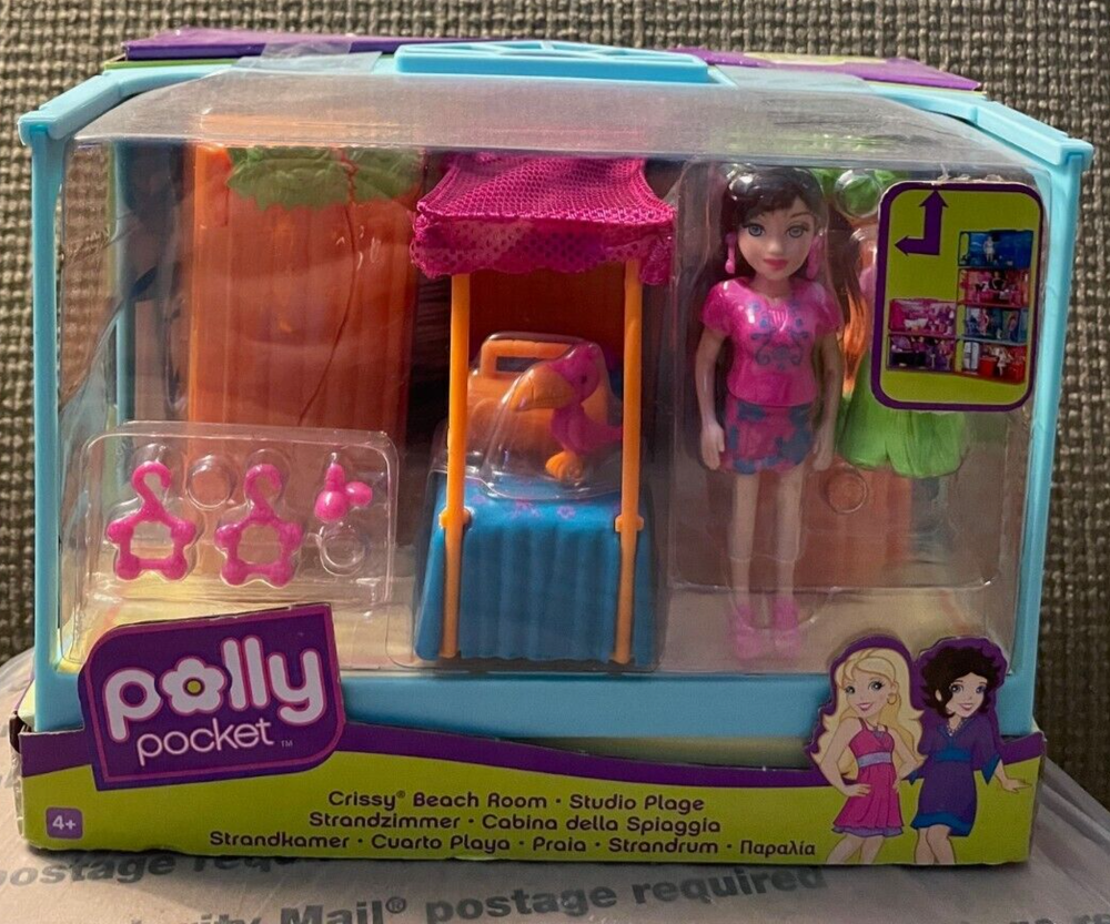 POLLY POCKET CRISSYS BEACH ROOM PLAYSET 2007 NEW IN BOX