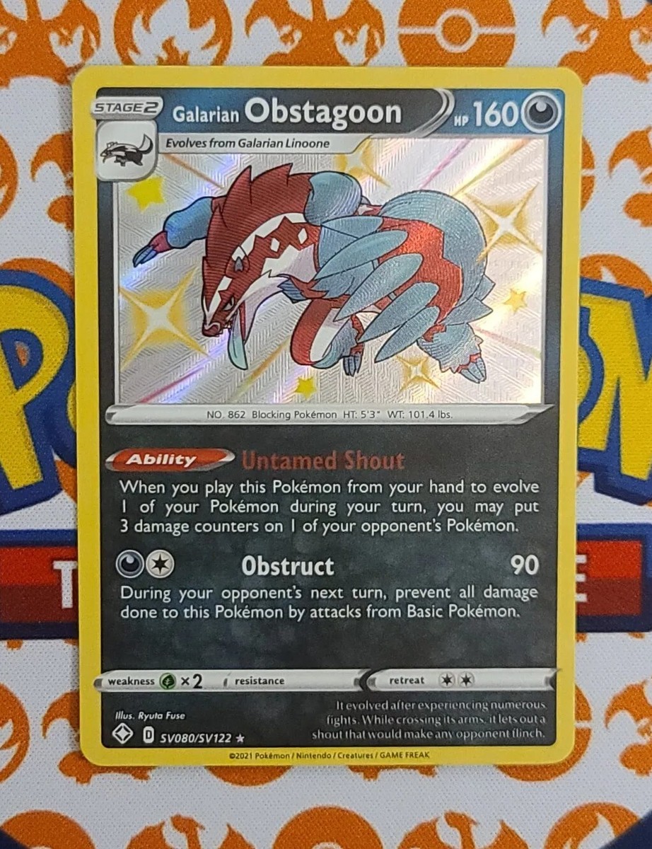 shiny obstagoon pokemon card Galarian Obstagoon - Champion's Path - Pokemon