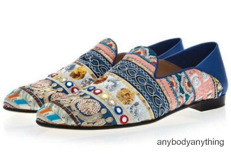 PANTOFOLA D’ORO Scarpe da guida uomo ricamate piatte antiusura slip on mules tempo libero scarpe ciabatte