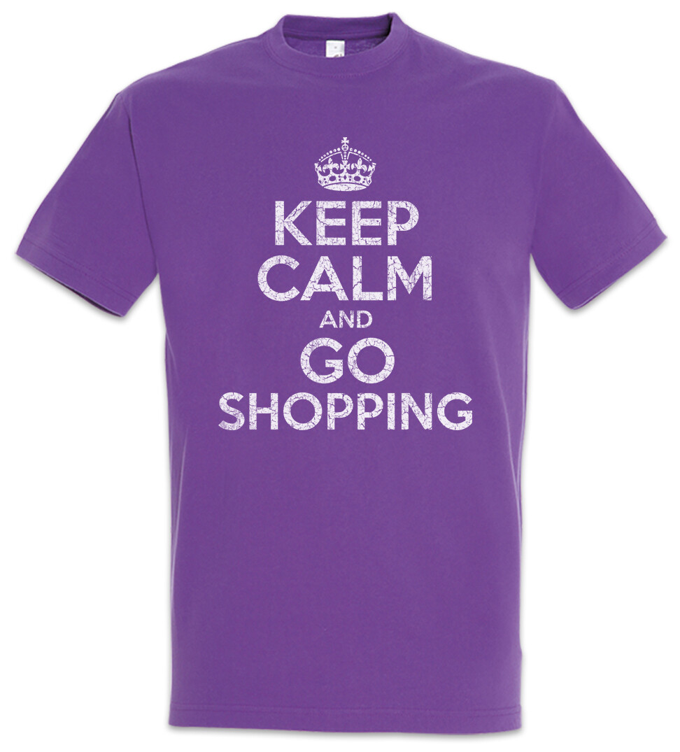 ALTRA Keep Calm And Go Shopping T Shirt Fun Shop Girls Women