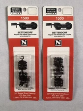 Lot of 2 Micro-Trains Line 1500 Bettendorf Trucks w/Rapido-Type Coupler N Scale