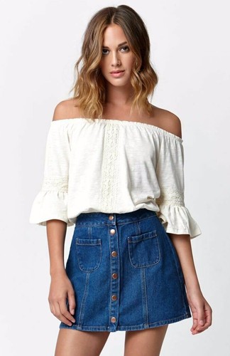 BULLHEAD DENIM CO Pacsun Button Front 