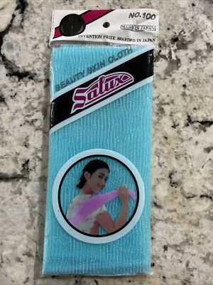 SALUX Nylon Japanese Beauty Skin Bath Wash Cloth/Towel - Blue