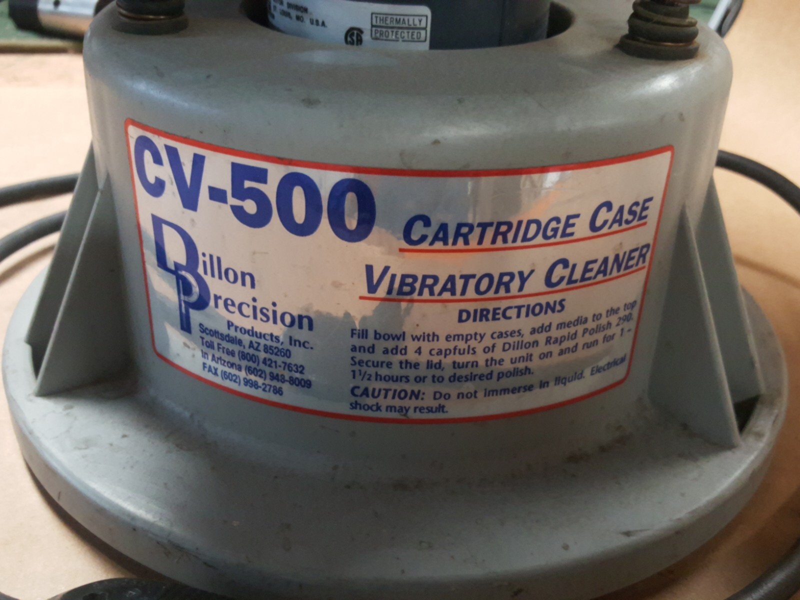 Dillon CV500 Tumbler Reloading Brass Polisher Vibratory Case Cleaner