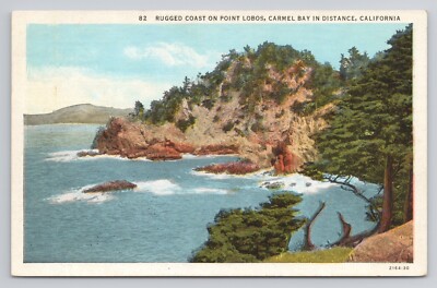 Postcard Rugged Coast on Point Lobos California