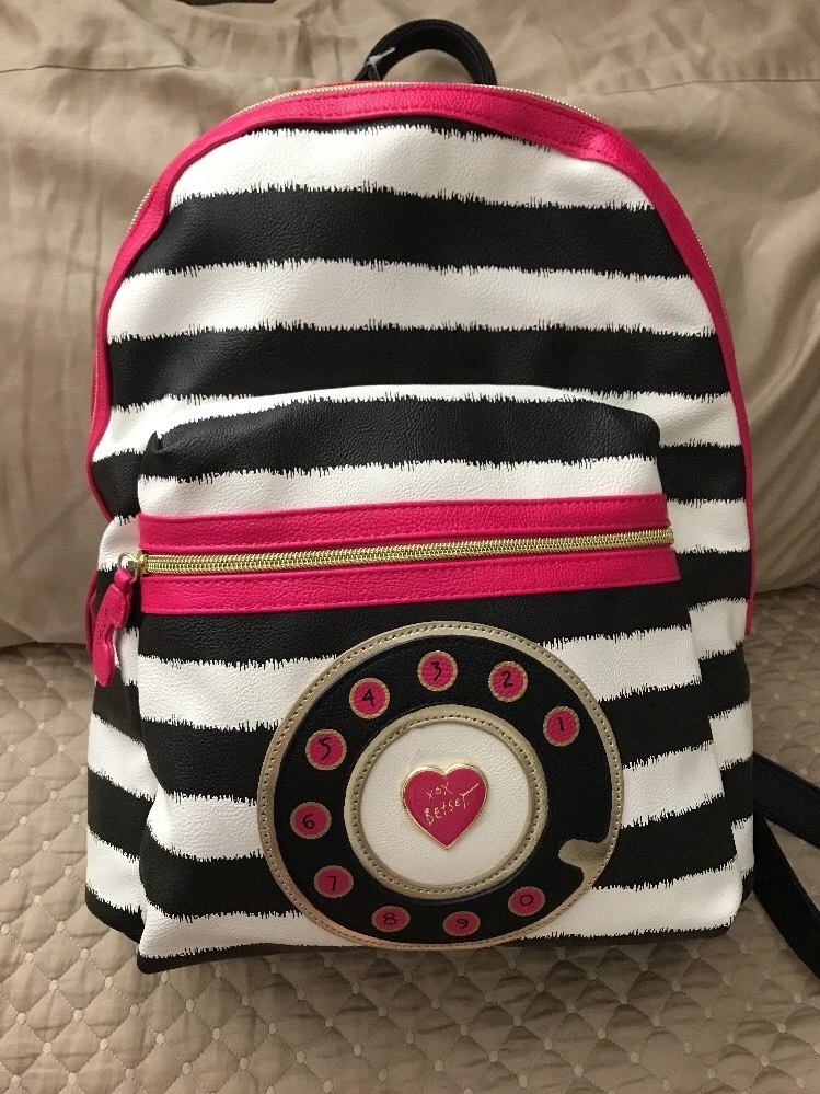Betsey Johnson Backpack Pink Stripe Online head.hesge.ch