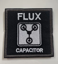 Flux Capacitor Back To Future Funny Tactical Patch Morale Hook Loop Vet