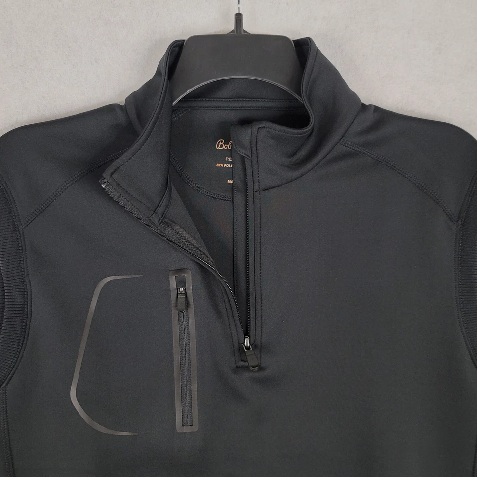 Bobby Jones Golf Performance Vest Mens Medium Black 1/4 Zip Pullover Stretch - Image 3 of 4