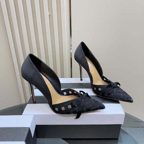 Schleife Mesh Stitching High Heels Sandalen - Bild 6 von 22