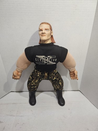 Jakks Pacific Titan Sports Wrestling Doll HHH Triple H 17” Vinyl Plush WWE WWF