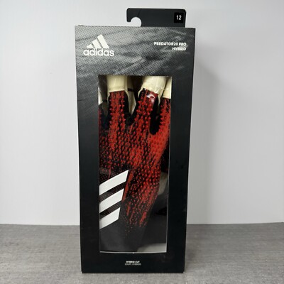 Adidas Predator 20 PRO Hybrid Soccer Goalie Gloves - Black/Red FH7296 - Size 12