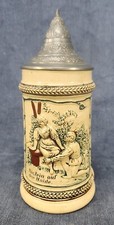 Stoneware "Roslein Auf Der Haide 1/2 Liter Beer Stein Vintage Germany Mug u-5.1B