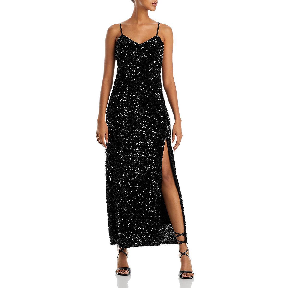Женское платье Serena черного цвета с блестками для коктейлей и вечеринок Lucy Paris Womens S BHFO 6555