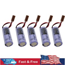 5x BR-AG 3V 1800mAh PLC CNC Battery Non-rechargeable Battery with Brown Plug US