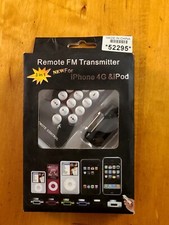FM Transmitter And Remote Control For iPhone 3GS/4G And iPod -New Open Box