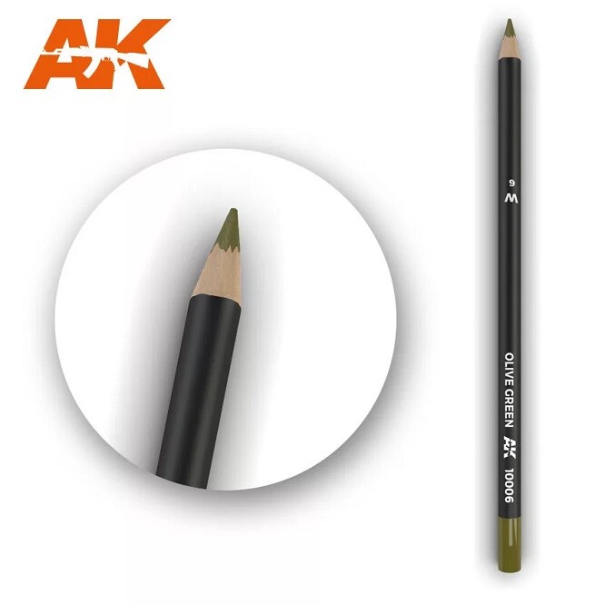 Ak Interactive AK10006 - Watercolor Pencil Olive Green