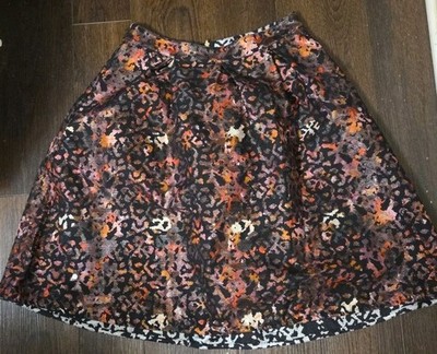 Aversa For Her Multicolor A Line Skirt Animal Print With Pockets Size Medium NWT