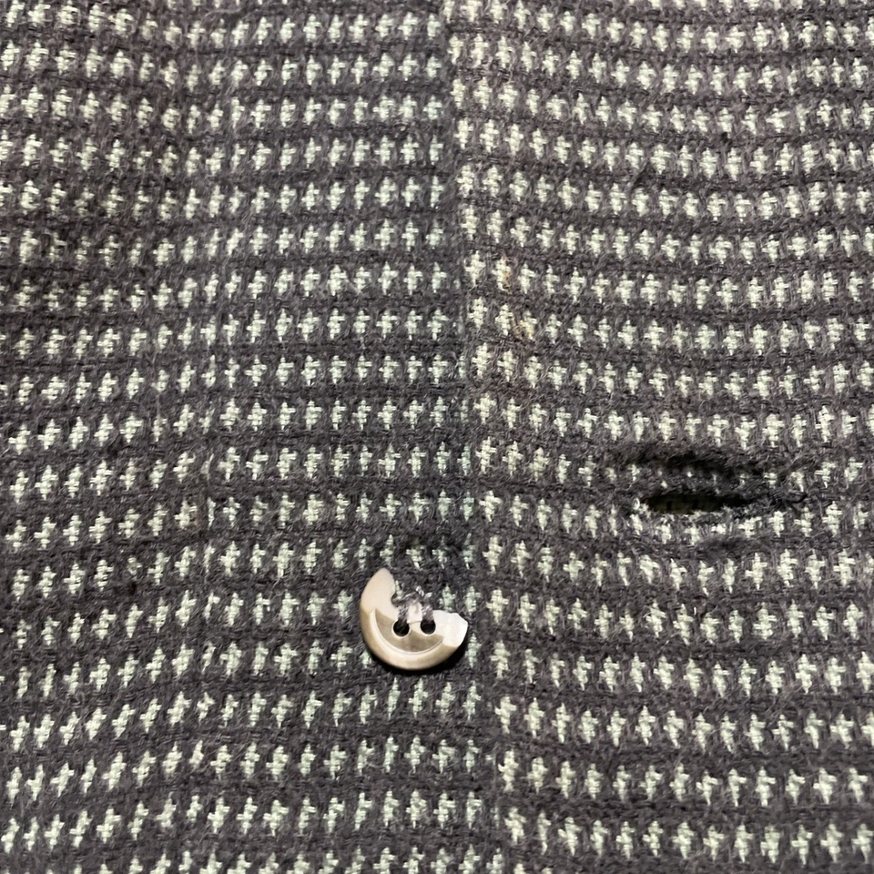 Camisa de Franela ISSEY MIYAKE Plantation Vintage Verde Negra Mediana Hong Kong *Defecto Foto 3 de 4