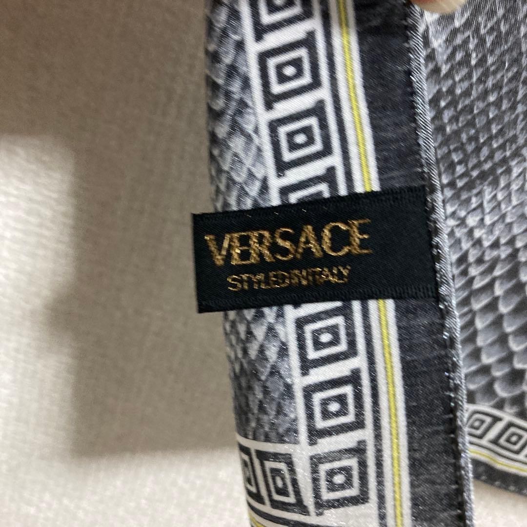 VERSACE Snake Pattern Polyester Large Handkerchie… - image 3
