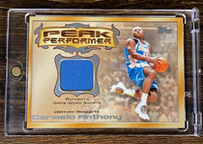 2004 Topps Carmelo Anthony Patch Game Worn Shorts Card Peak Performance Denver