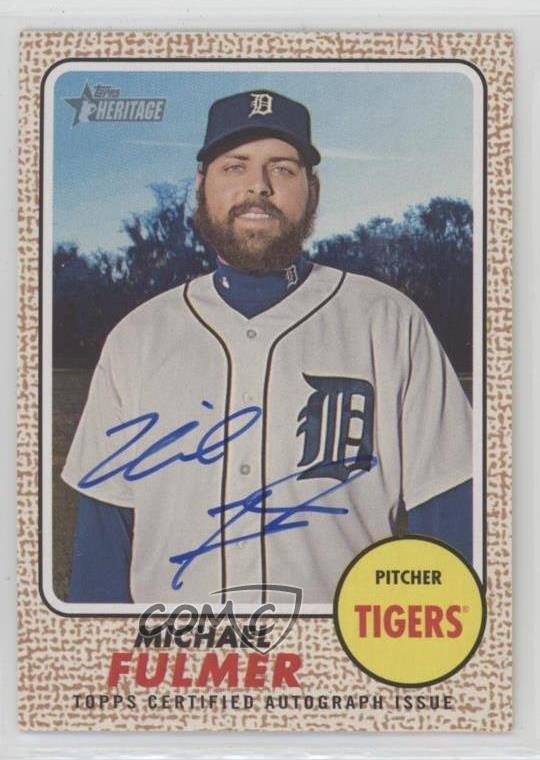 Michael Fulmer #MF Baseball Cards 2017 Topps Heritage Real One Autographs trading card — raw and PSA graded price guide