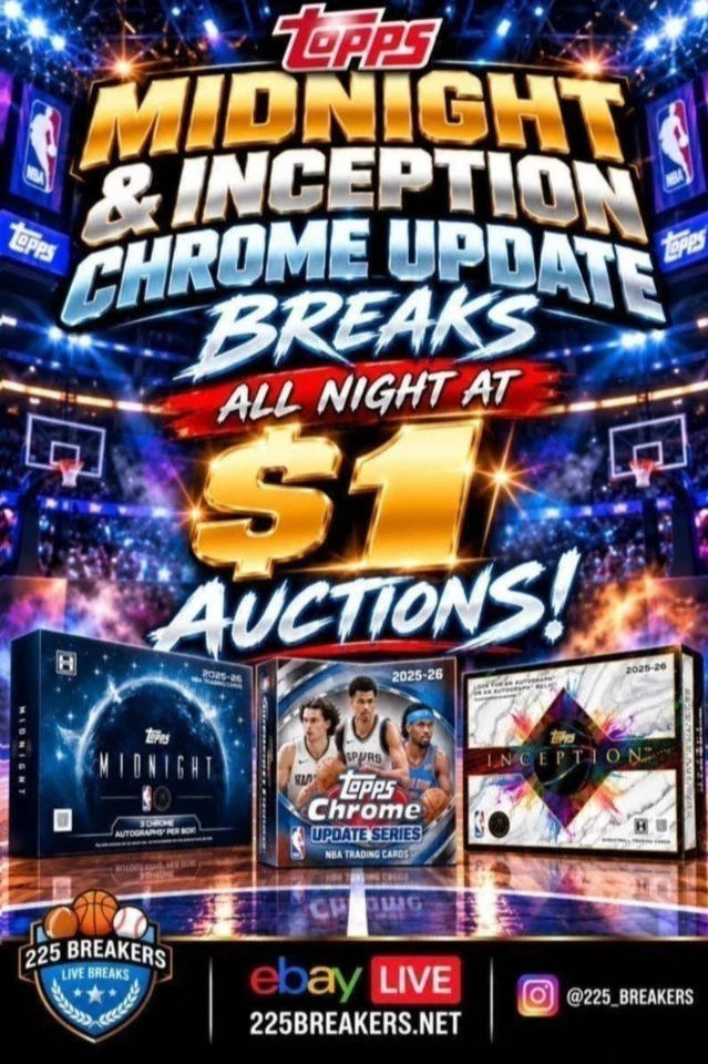 CHROME UPDATE, MIDNIGHT, INCEPTION BASKETBALL $1 STARTS