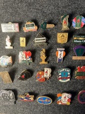 Vintage Atlanta 1996 Olympic Games Lapel Pin HUGE Lot of 25 Pins! Great Traders!