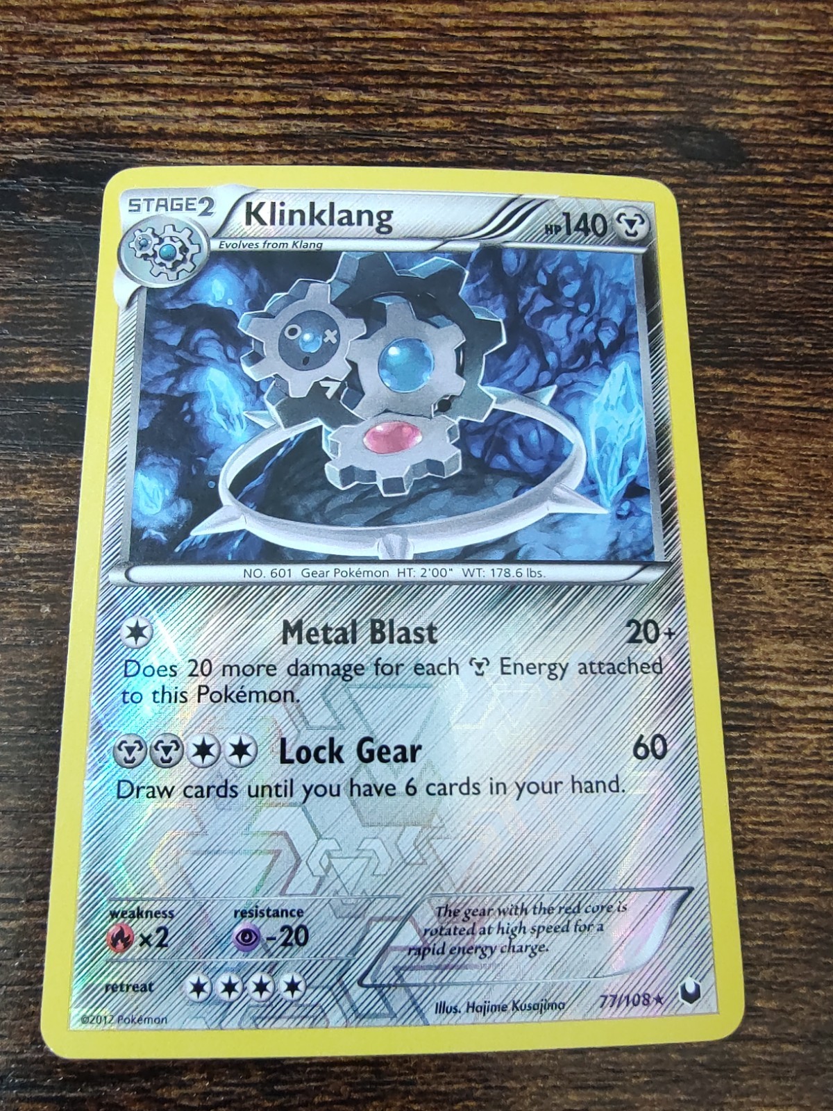 Klinklang 77/108 Dark Explorers Reverse Holo Pokemon Card NM-MINT