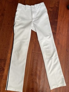 Mizuno Youth XL White With black pinstripe Baseball Pants