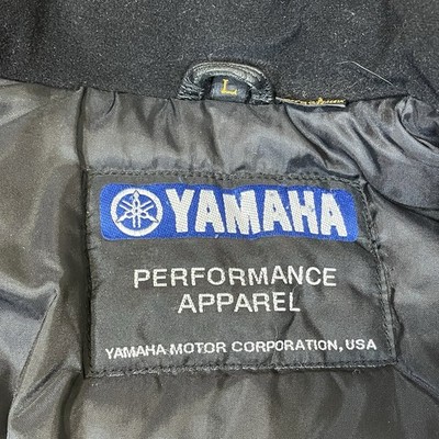 Vintage Yamaha Men's Leather Blue Black Motorcycle Racing Jacket