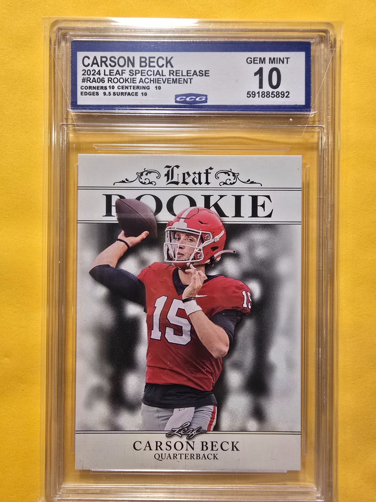 2024 Leaf Special Release - Carson Beck #RA-06 (RC)