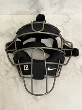 Nike Pro Issue Titanium Catcher’s / Umpire Mask Black #18