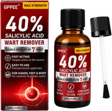 40 Salicylic Acid Wart Remover for Plantar Warts and All Types Wart