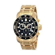 Invicta Men's 0072 Pro Diver Collection Chronograph 18k Gold-Plated Watch