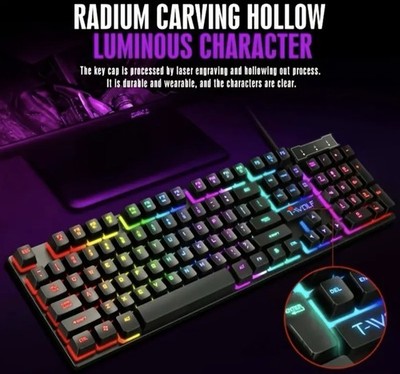 Gaming Tastatur und Maus Set kompatibel mit Spielekonsolen. Gaming Tippen