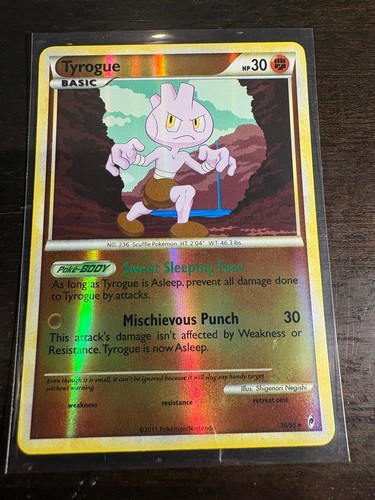 Pokemon Tyrogue 36/95 Call of Legends MP Reverse Holo Rare