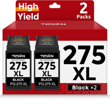 PG-275XL 275XL Black Ink Cartridge Replacement for Canon PG-275 XL 2-Pack