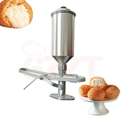 GZZT Churros Manual Jam Cream Filling Machine Über 1,8L Edelstahl Trichter Donut