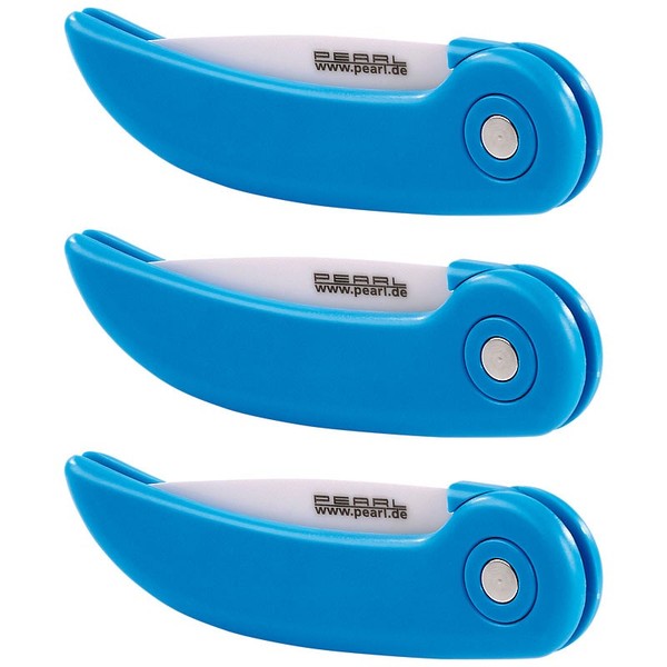Pearl 3Er-Set Keramik-Klappmesser, Ergonomischer Griff, 7,5 Cm KlingenläNge-image