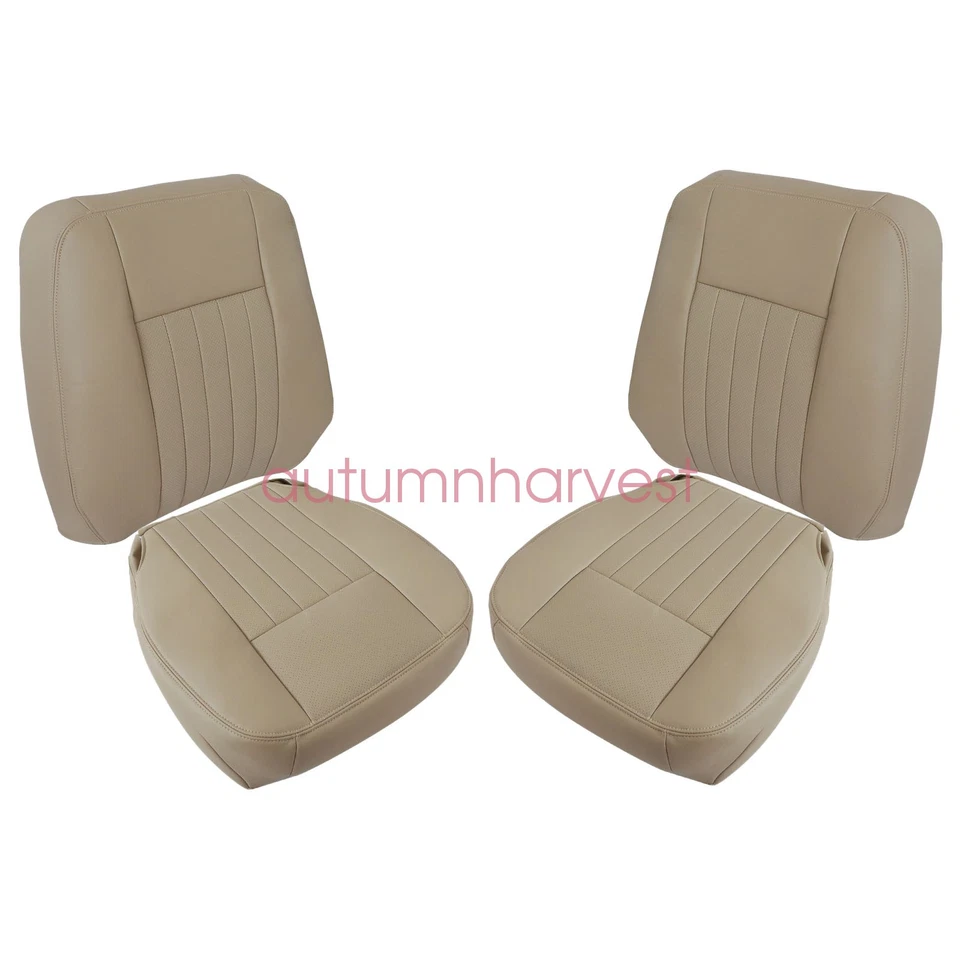 Driver & Passenger Bottom & Back Seat Cover Tan For 2003 2004 Lincoln Navigator - Image 2 of 4