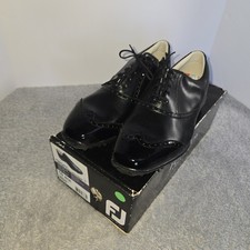 Footjoy Lopro Golf Shoe Women Sz 10 Wide Black Classic Vintage Wingtip