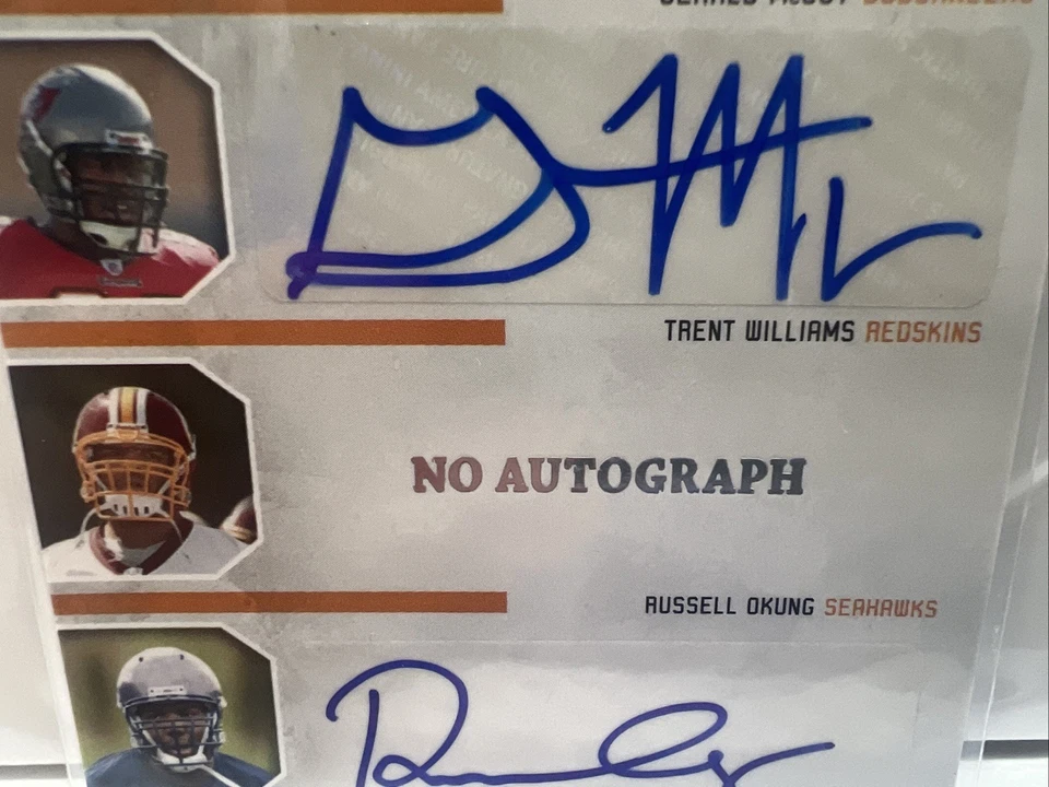 2010 Panini Threads Rookie Signatures SUH, McCoy, Okung, Williams 3/10 - Imagem 4 de 4