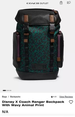 Disney X Coach - Ranger Backpack With Wavy Animal Print -New With