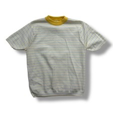 Vintage 70s Montgomery Ward Polyester Terry Cloth Beach Short Sleeve Sweatshirt