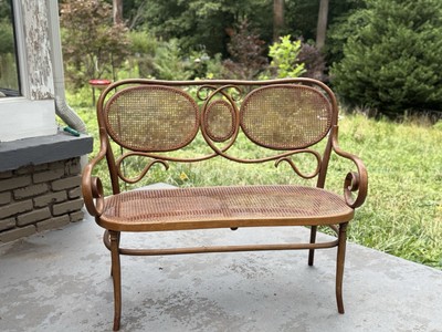Vienese Secessionist Gebruder Art Nouveau Bentwood Bench Settee