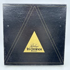VINTAGE Deluxe Tri Ominos ALL TILES Pressman 1978 Triangular Domino Triominos