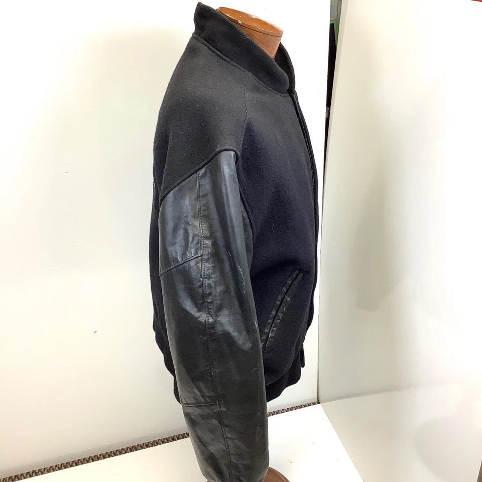 Abrigo Chaqueta Kodiak Alaska Ship Para Hombres Talla XL Completo a Presión Excelente NY EE. UU. Lana Cuero Foto 4 de 4